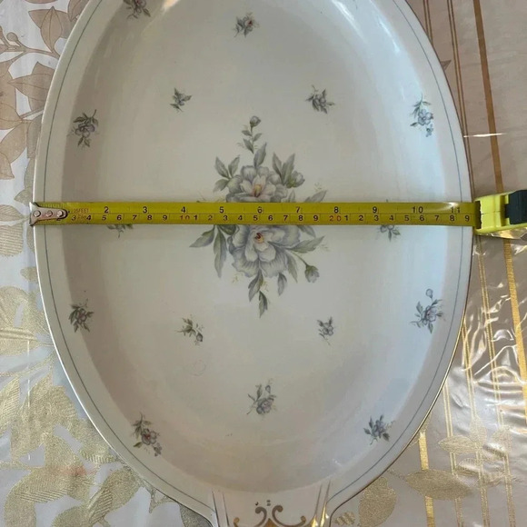 VTG Meito China "Virginia" 17 1/2" Handled Oval Serving Platter JAPAN white - Picture 2 of 5